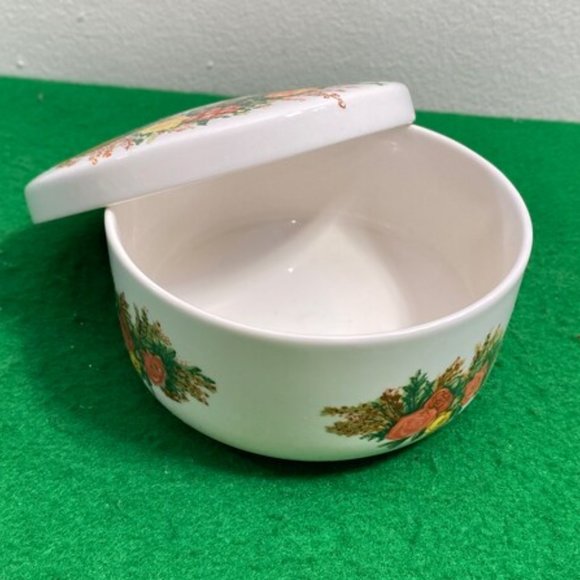 Vintage Italglass Ceramic Lidded Dish,Elegant Trinket Ring Storage Box - Picture 4 of 10